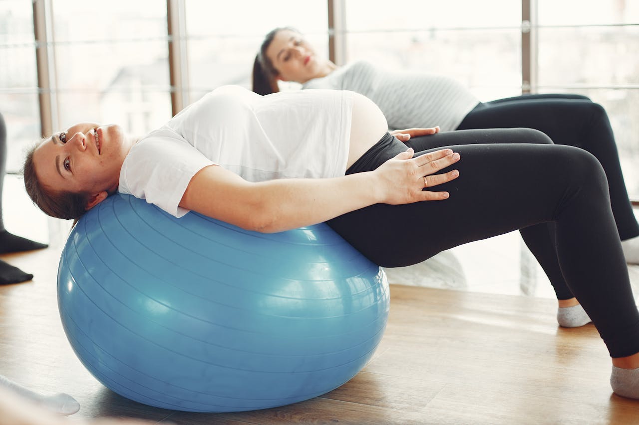 Pilates ball pregnancy exercises