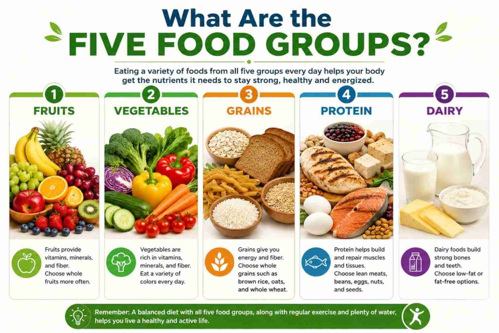 What Are the Five Food Groups
