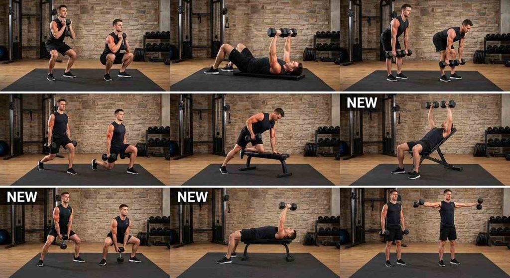 3 Day Dumbbell Full Body Workout